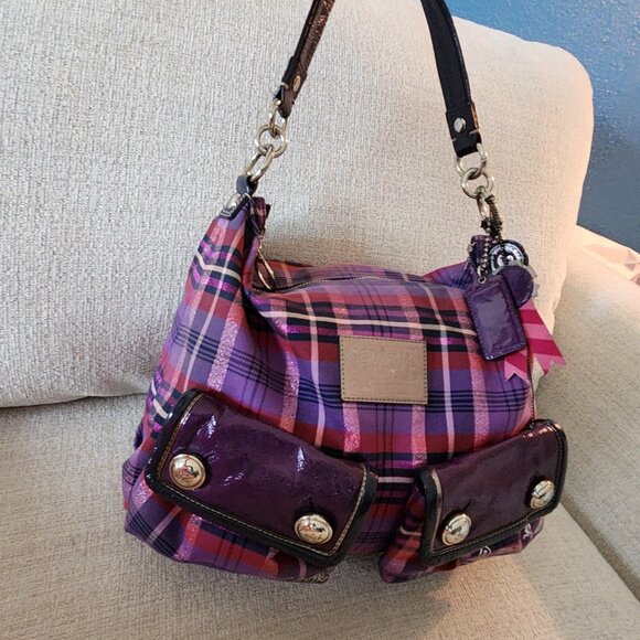 Coach Handbags - Euc Coach Poppy Tartan Shoulder Bag or Hanbag Purse